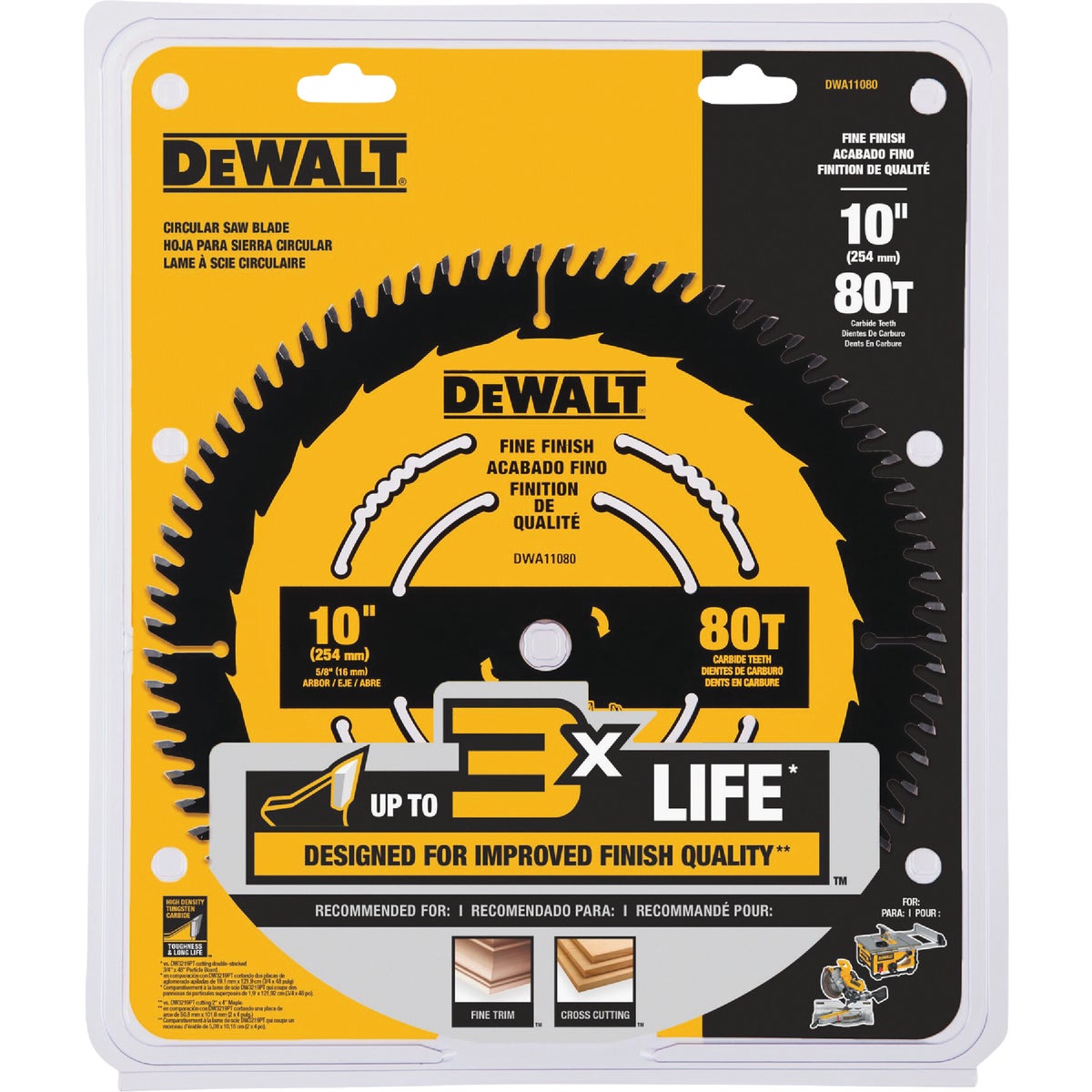 DEWALT 10 In. 80-Tooth Fine Finish Circular Saw Blade Image 7