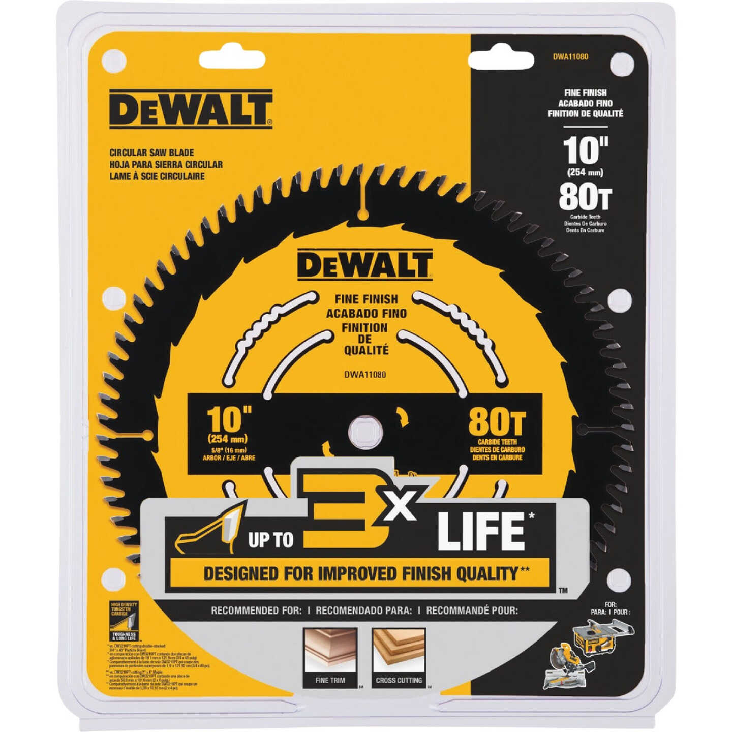 DEWALT 10 In. 80-Tooth Fine Finish Circular Saw Blade Image 7