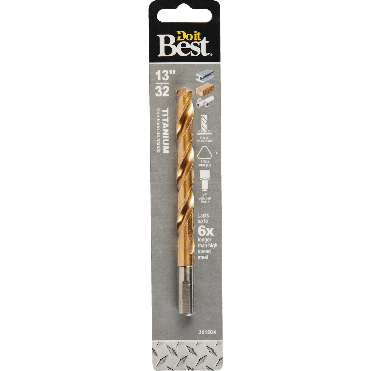 Do it Best 13/32 In. Titanium Drill Bit Image 1