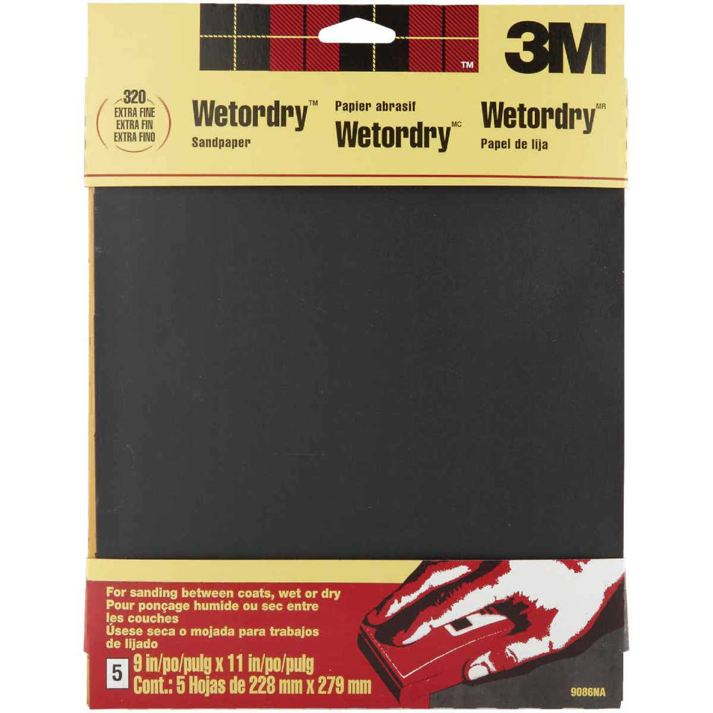 3M Wetordry 9 In. x 11 In. Extra Fine Sandpaper, 320 Grit (5-Pack) Image 1