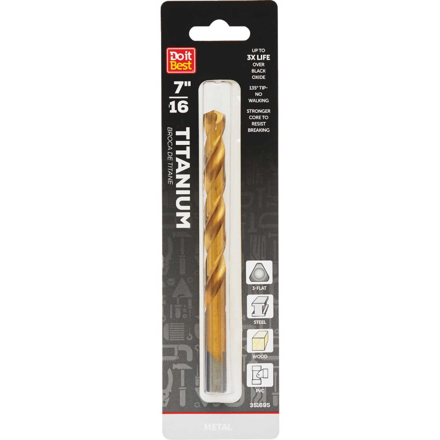 Do it Best 7/16 In. Titanium Drill Bit Image 1