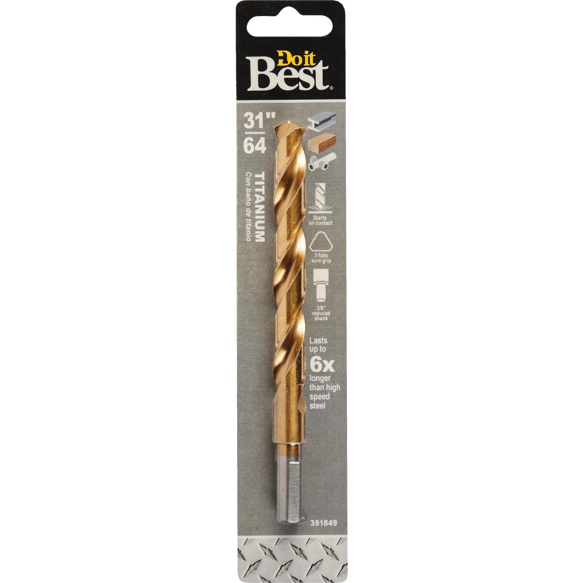 Do it Best 31/64 In. Titanium Drill Bit Image 1
