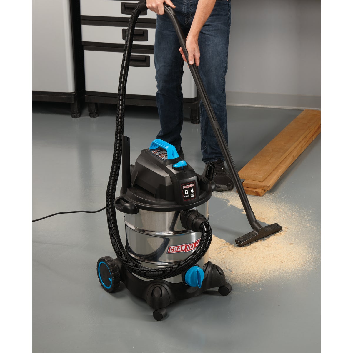 Channellock 8 Gal. 4.0-Peak HP Stainless Steel Wet/Dry Vacuum Image 7