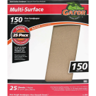 Gator Blade Multi-Surface 9 In. x 11 In. 150 Grit Fine Sandpaper (25-Pack) Image 1