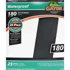 Gator Blade Waterproof 9 In. x 11 In. 180 Grit Fine Sandpaper (25-Pack) Image 1