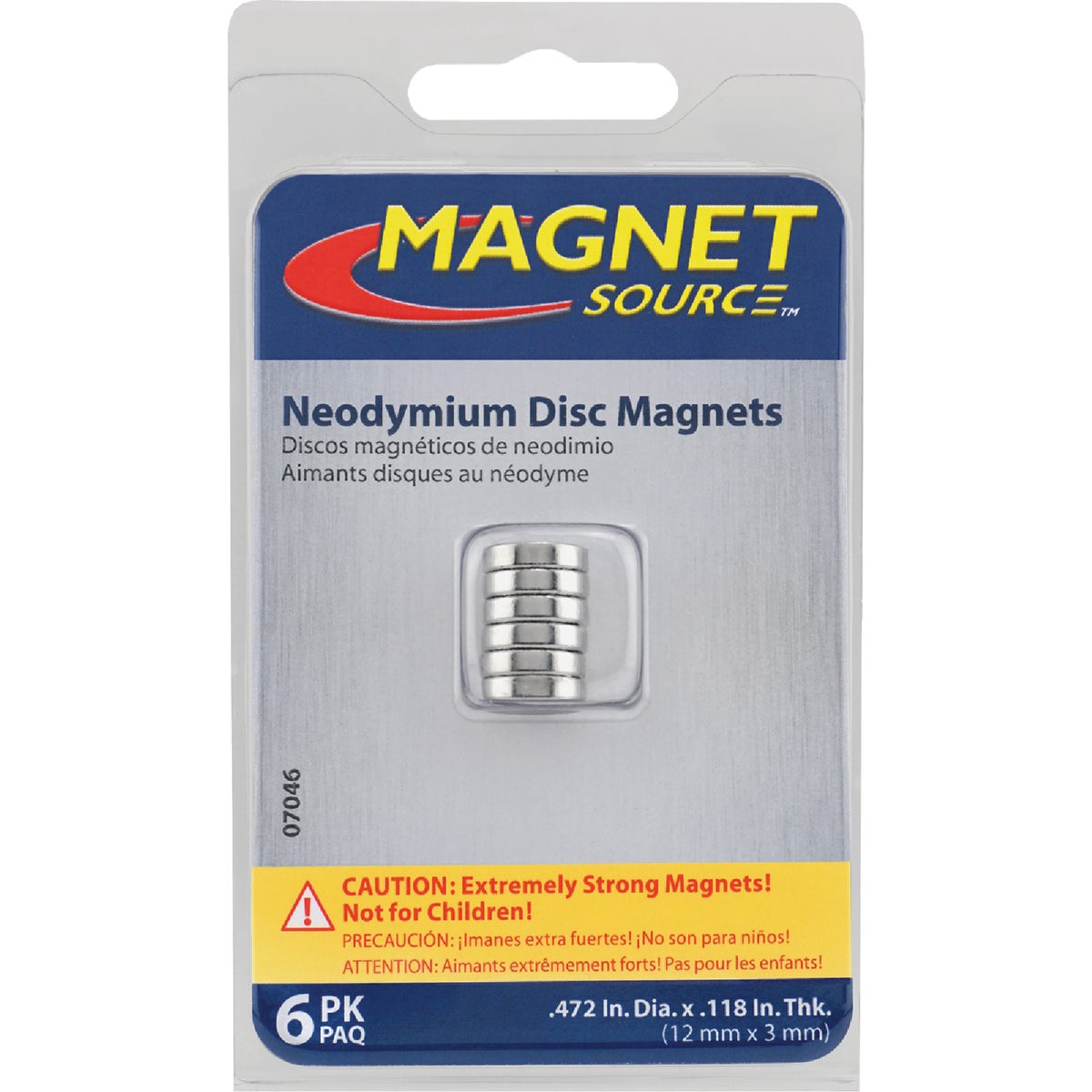 Master Magnetics 0.472 in. Neodymium Disc Magnet (6-Pack) Image 8