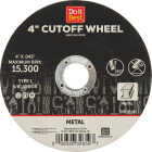 Do it Best Type 1 4 In. x 1/16 In. x 5/8 In. Metal Cut-Off Wheel Image 1