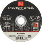 Do it Best Type 1 4 In. x 1/16 In. x 5/8 In. Masonry Cut-Off Wheel Image 1