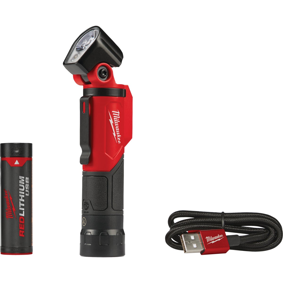 Milwaukee REDLITHIUM LED Aluminum USB Rechargeable Pivoting Flashlight Image 1
