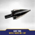 Irwin Unibit 7/8 In. & 1-1/8 In. #9 Step Drill Bit, 2 Steps Image 6