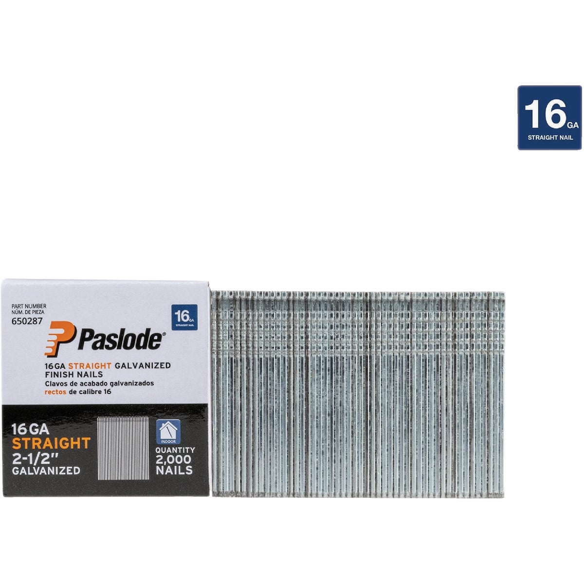 Paslode 2-1/2 In. 16 ga Galvanized Straight Finish Nails (2000 Ct.) Image 2