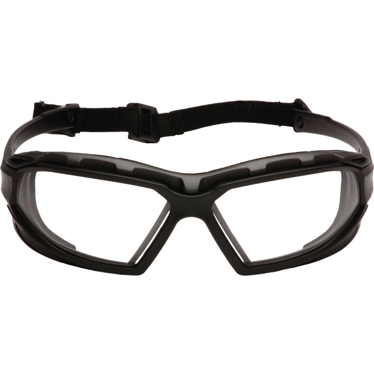Pyramex Highlander Plus Black & Gray Frame Safety Glasses with Clear Anti-Fog Lenses Image 1