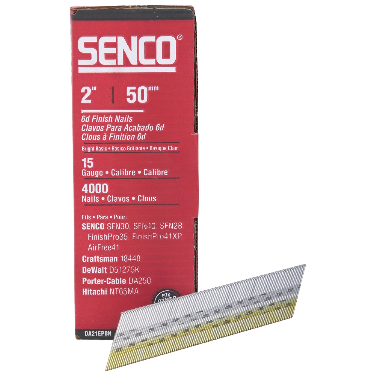 Senco 15-Gauge Bright 34 Degree Angled Finish Nail, 2 In. (4000 Ct.) Image 1