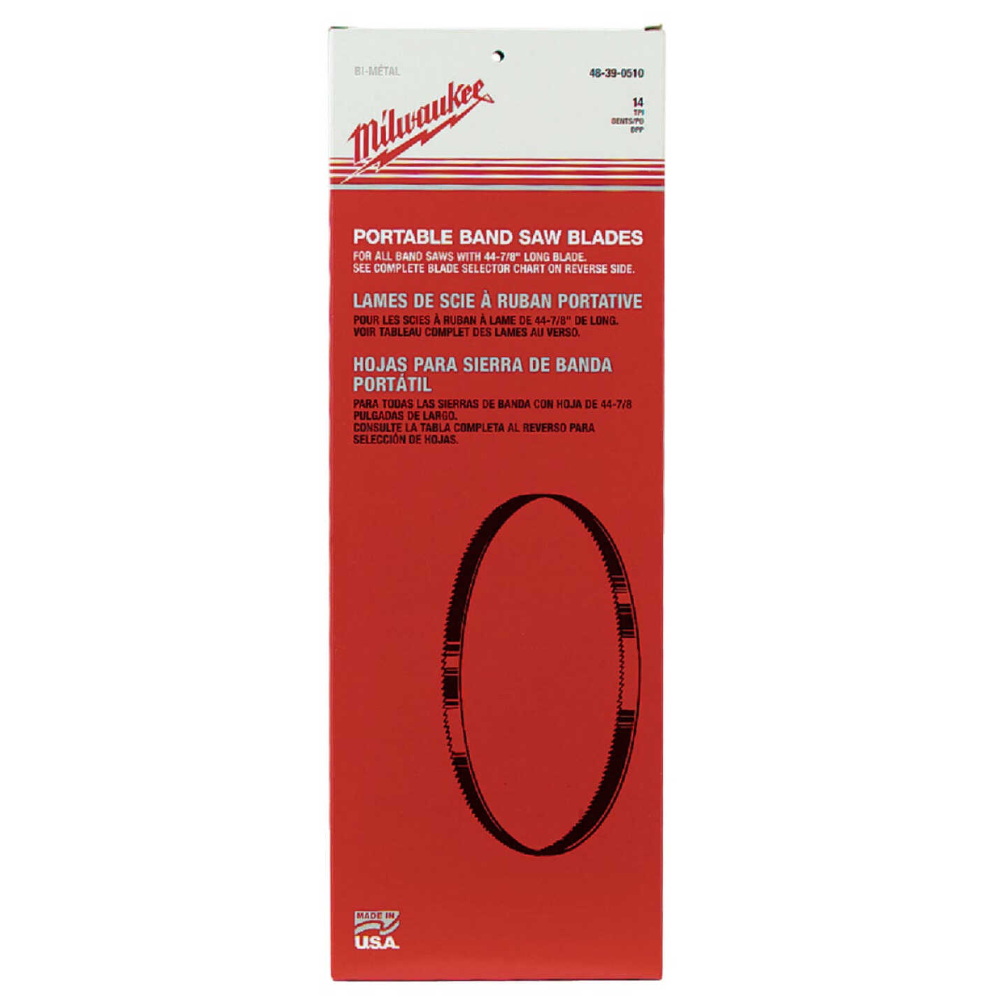 Milwaukee 44-7/8 In. x 1/2 In. 14 TPI Deep Cut Band Saw Blade Image 1