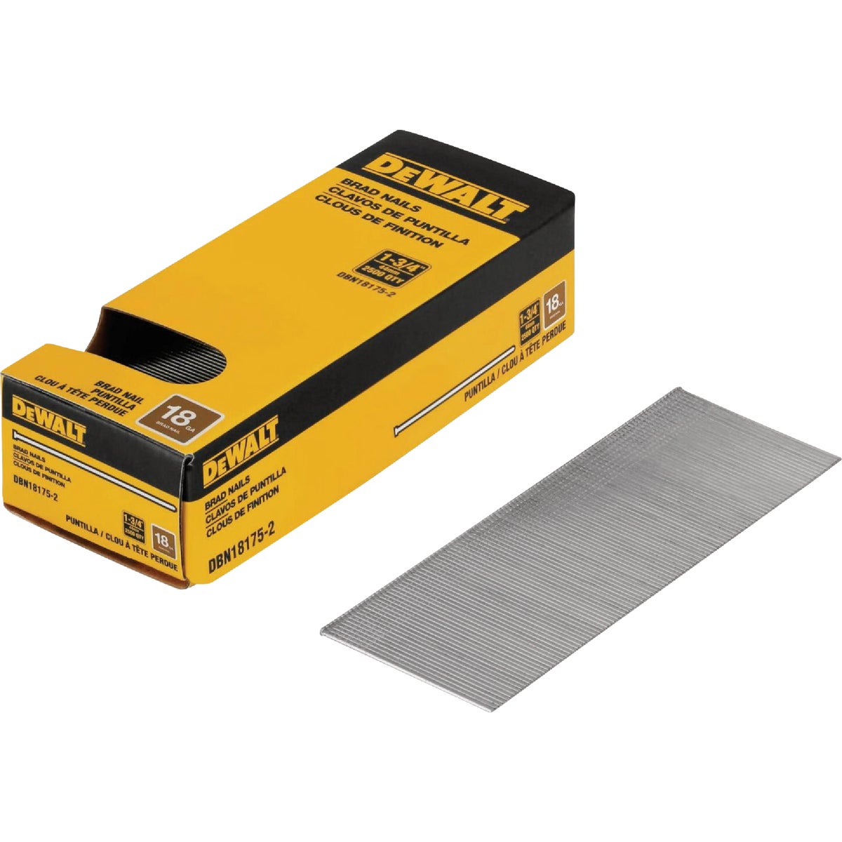 DEWALT 1-3/4 In. 18-Gauge Coated Brad Nails (2500 Ct.)