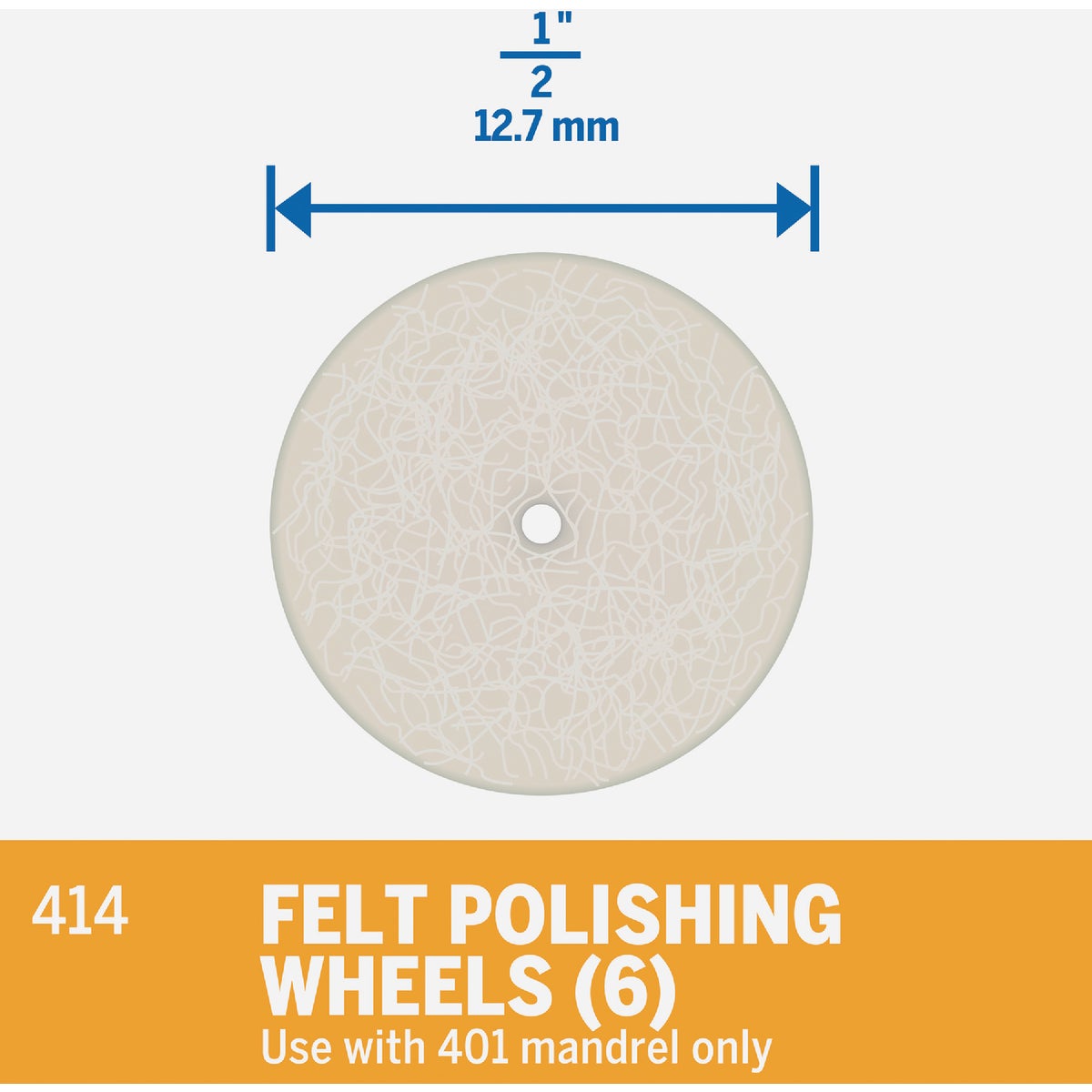 Emery 1/2 In. Felt Polishing Wheel Image 4