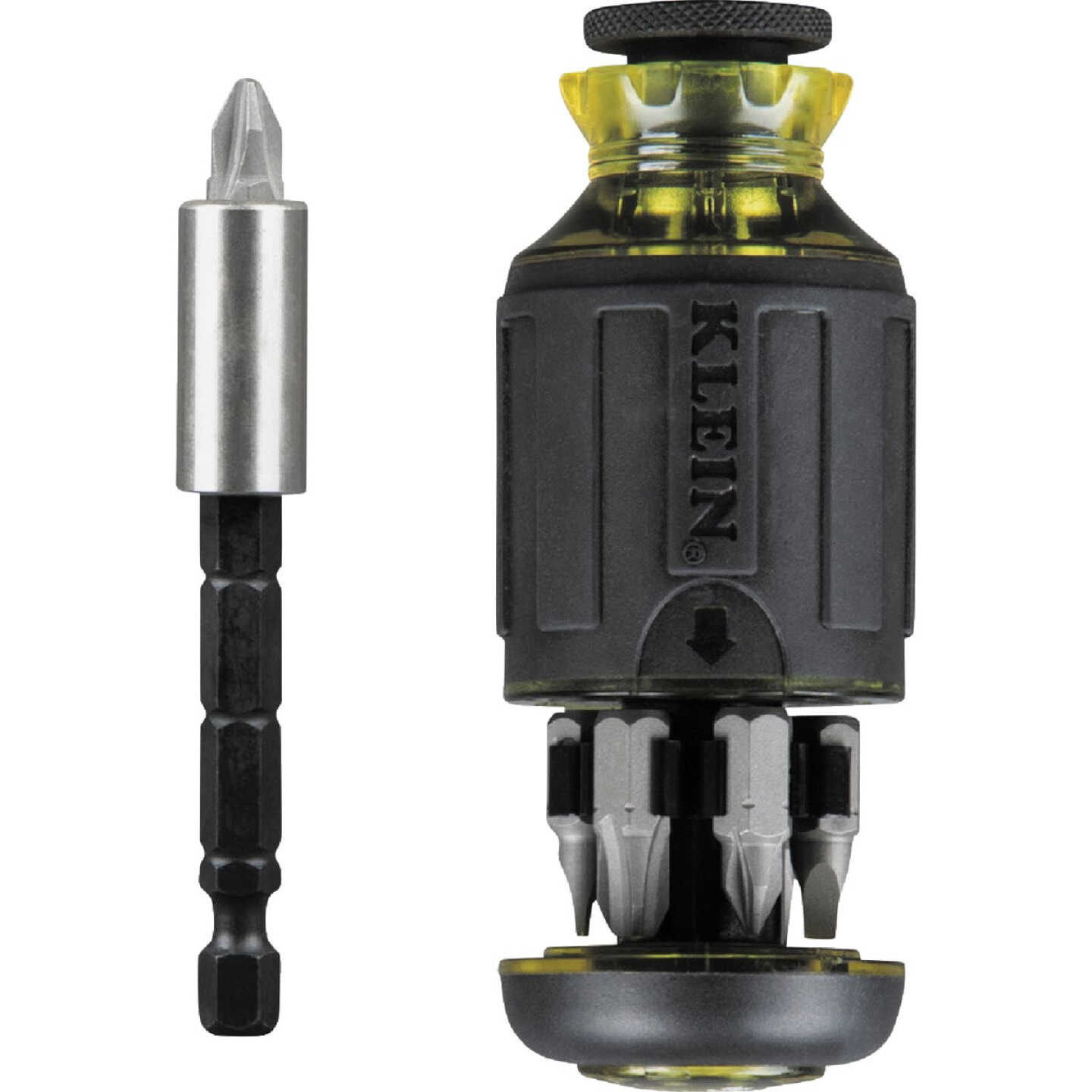 Klein 8-in-1 Stubby Adjustable Length Multi-Bit Screwdriver Image 1