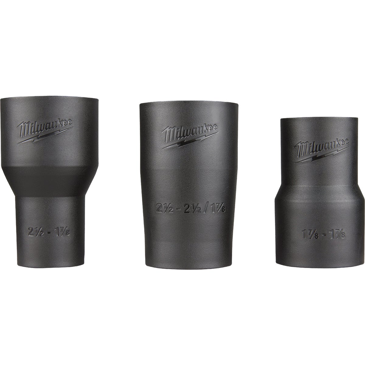 Milwaukee Black Plastic Hose and Accessory Vacuum Conversion Fitting Kit (3-Piece) Image 1