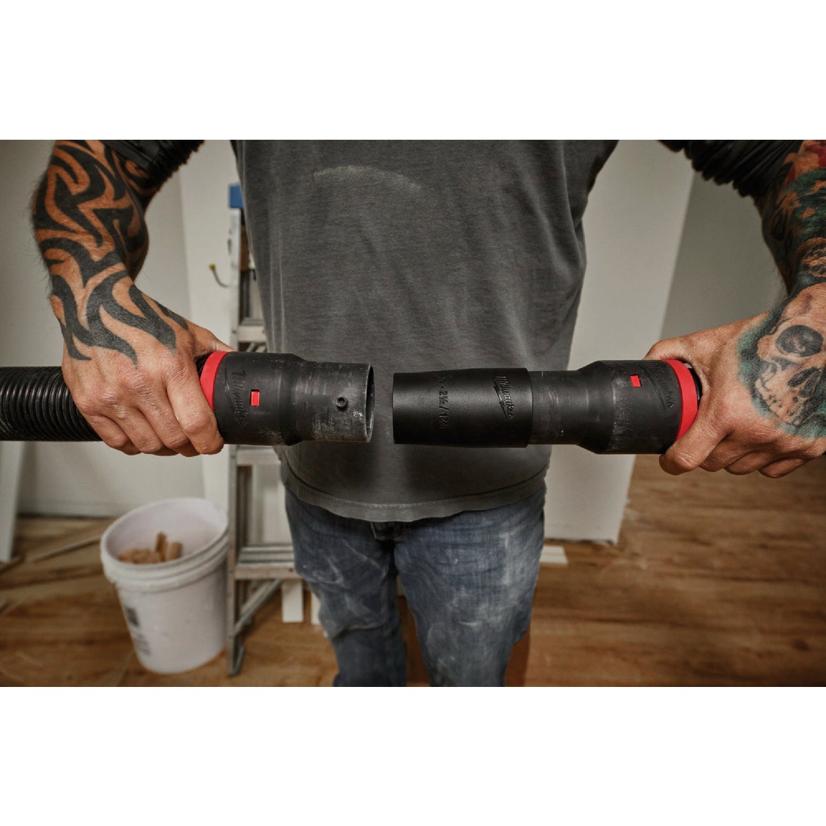 Milwaukee Black Plastic Hose and Accessory Vacuum Conversion Fitting Kit (3-Piece) Image 2