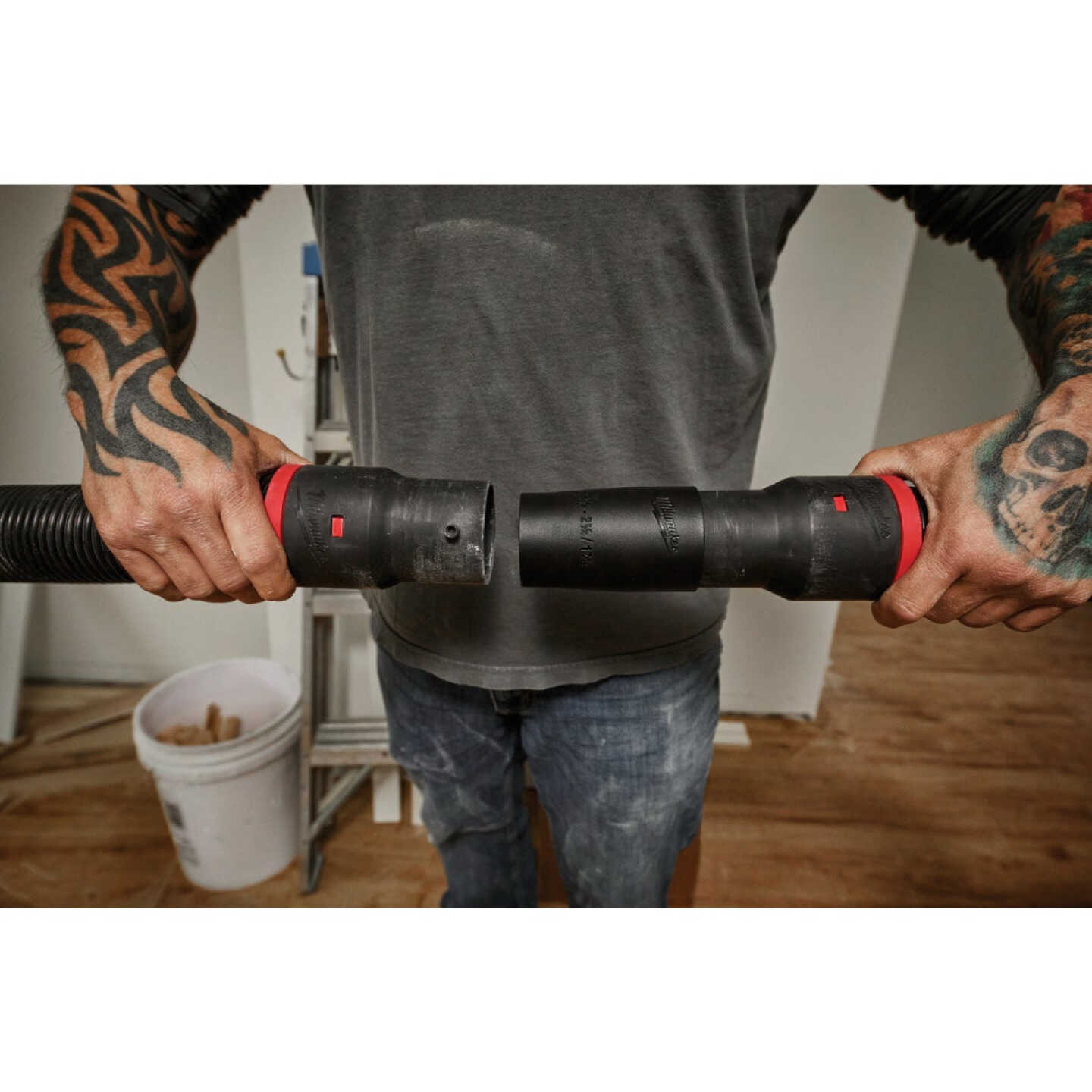 Milwaukee Black Plastic Hose and Accessory Vacuum Conversion Fitting Kit (3-Piece) Image 2