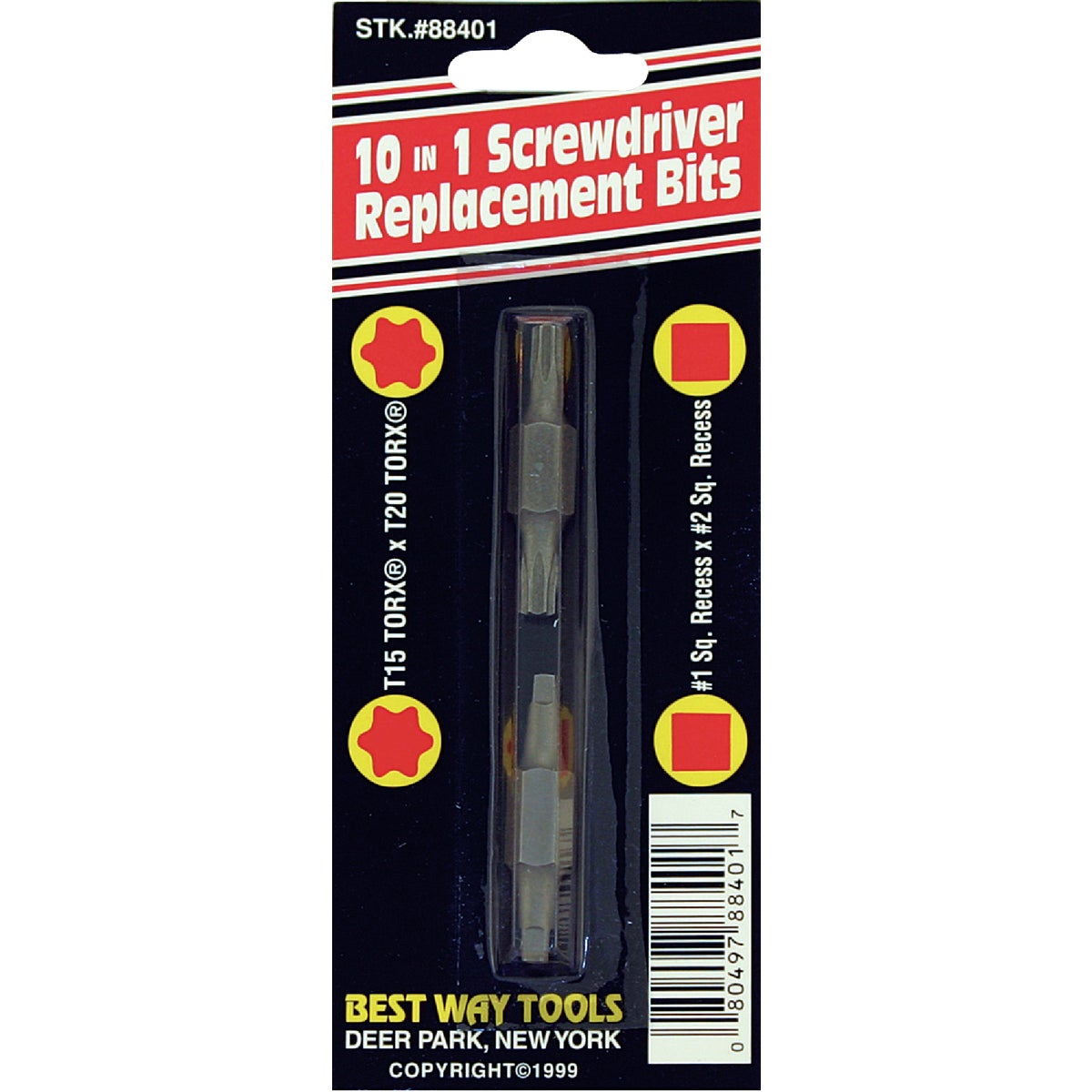 Best Way Tools TORX 10-in-1 Replacement Double End Screwdriver Bit Image 1