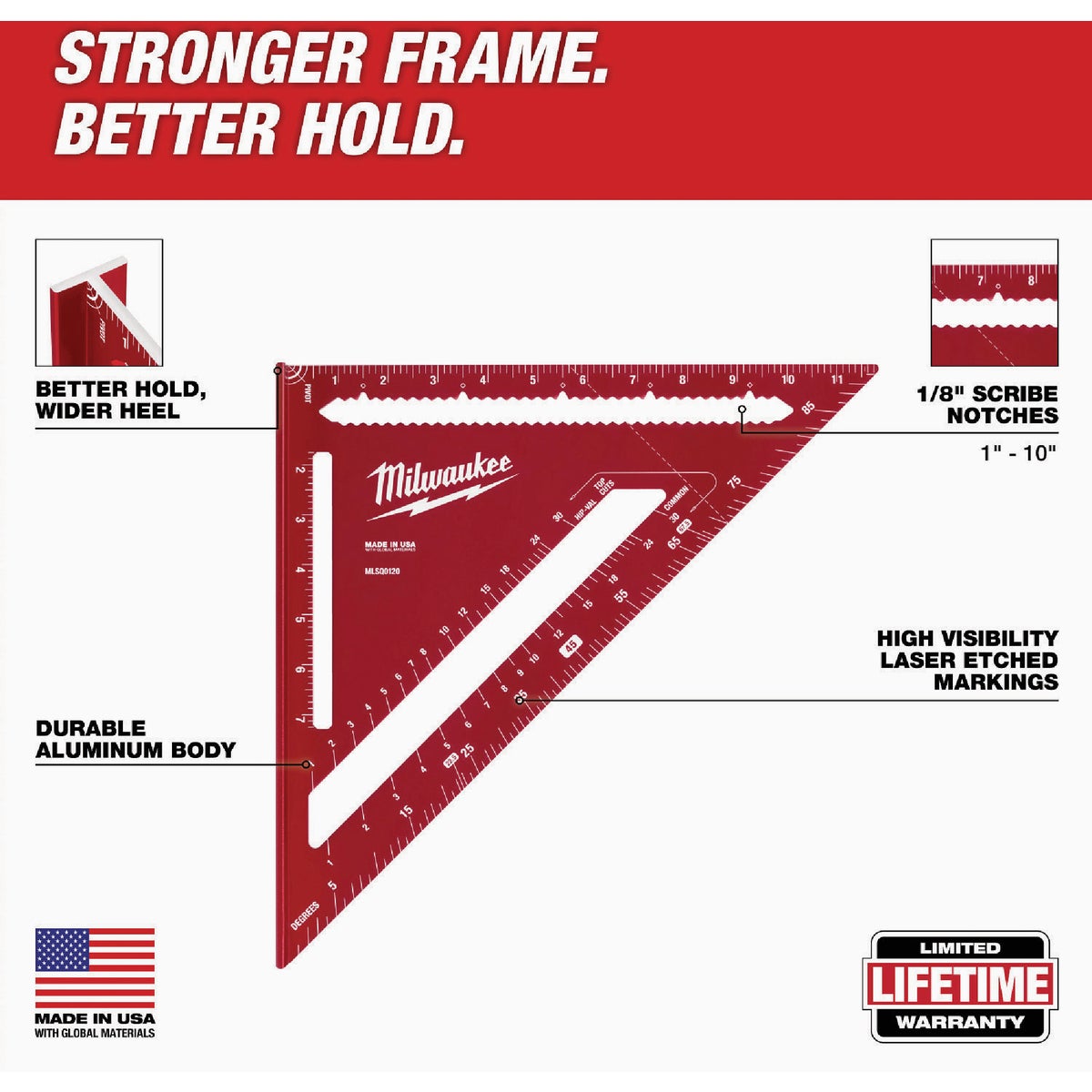 Milwaukee 12 In. Rafter Square Image 2