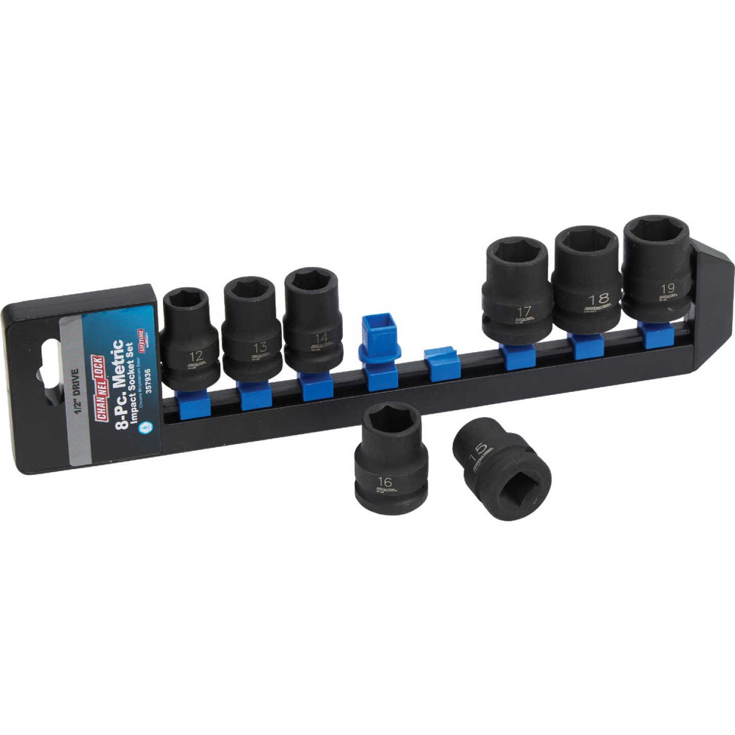 Channellock Metric 1/2 In. Drive 6-Point Shallow Impact Driver Set (8-Piece) Image 5