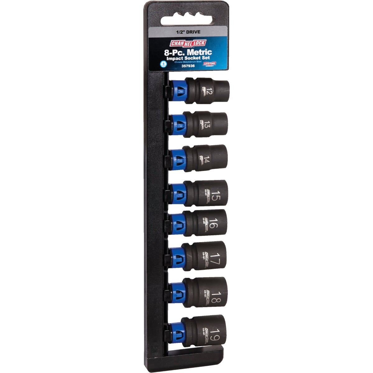 Channellock Metric 1/2 In. Drive 6-Point Shallow Impact Driver Set (8-Piece) Image 1