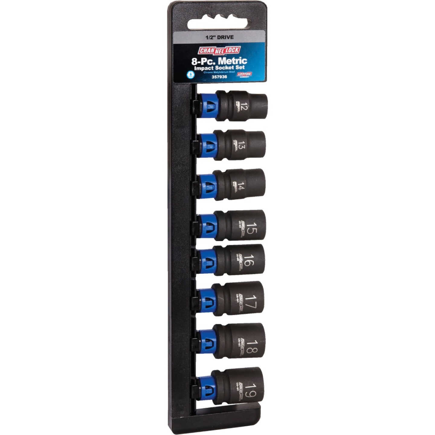 Channellock Metric 1/2 In. Drive 6-Point Shallow Impact Driver Set (8-Piece) Image 1