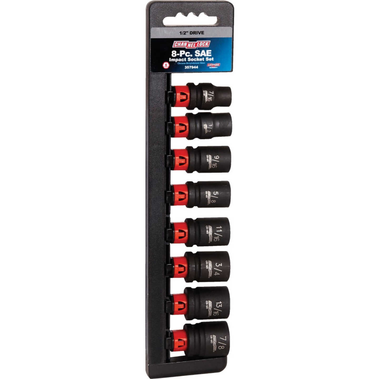 Channellock Standard 1/2 In. Drive 6-Point Shallow Impact Driver Set (8-Piece) Image 1