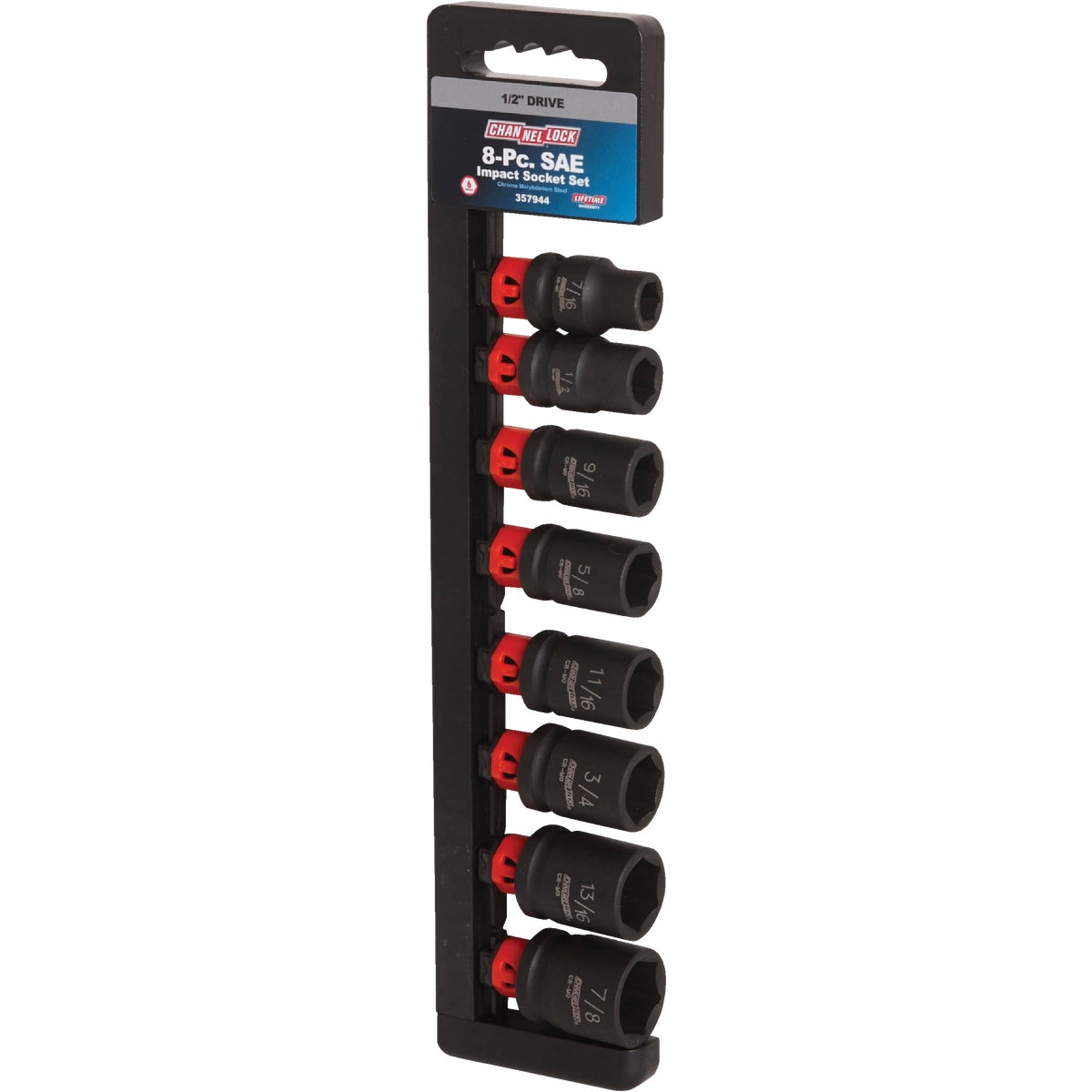 Channellock Standard 1/2 In. Drive 6-Point Shallow Impact Driver Set (8-Piece) Image 5