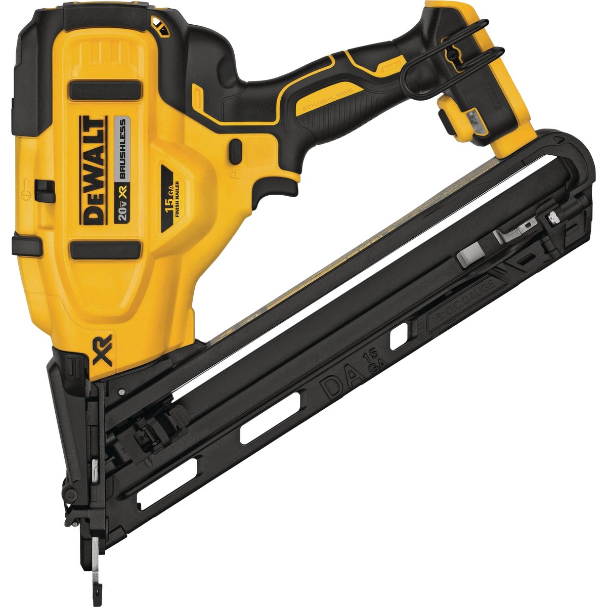 DEWALT 20V MAX XR Brushless 15-Gauge 2-1/2 In. Angled Cordless Finish Nailer (Tool Only)