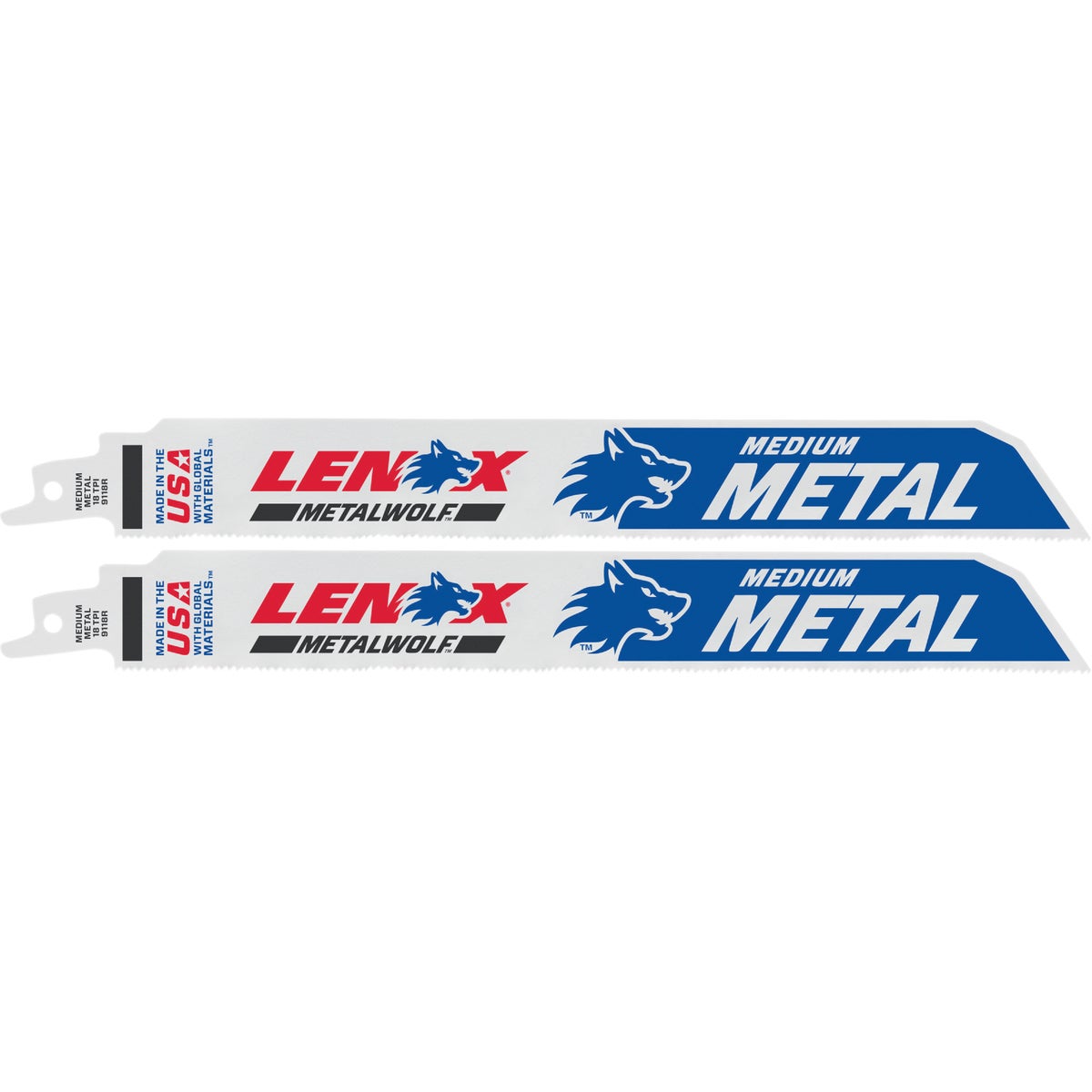 Lenox METALWOLF WAVE EDGE 9 In. 18 TPI Medium Metal Reciprocating Saw Blade (2-Pack) Image 1