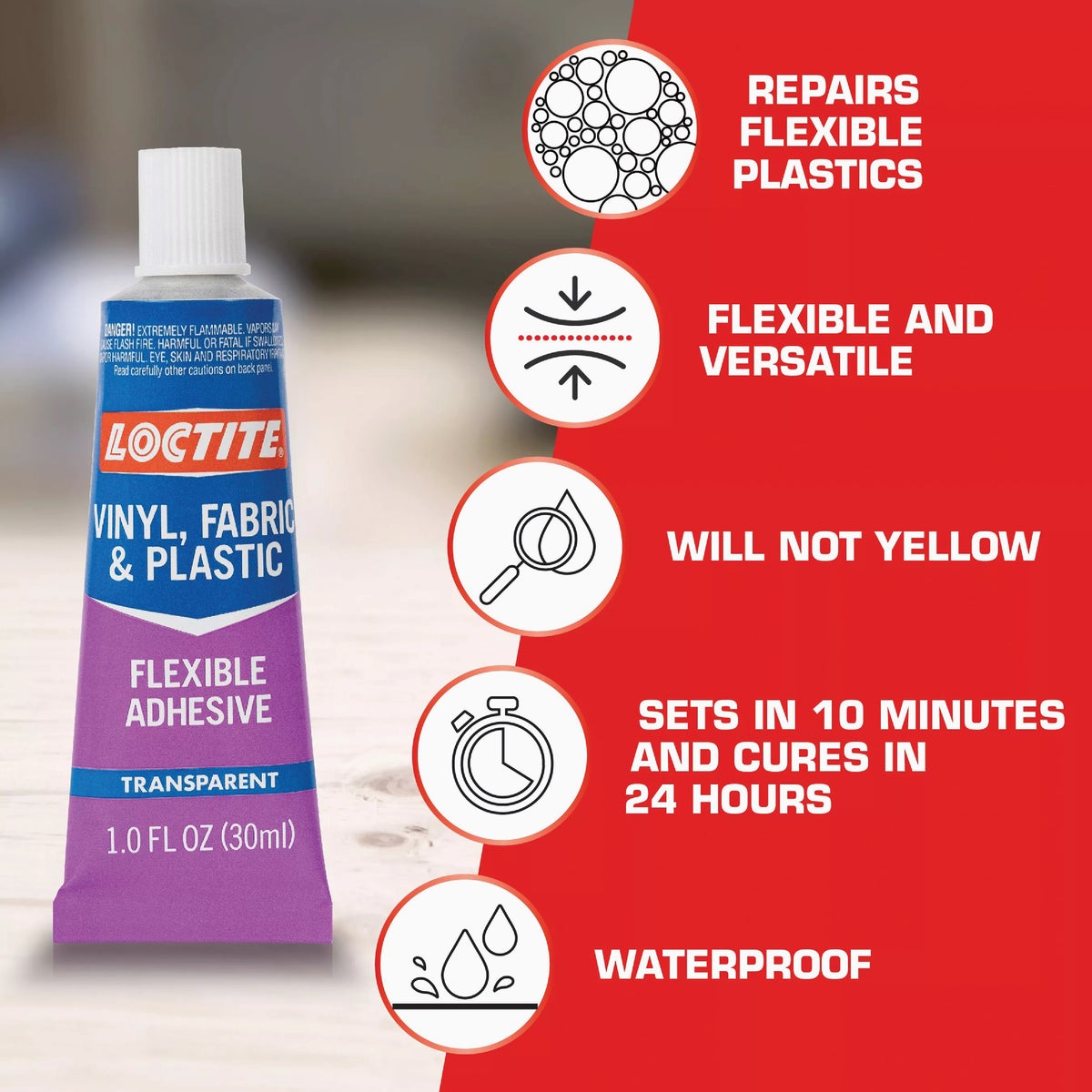 LOCTITE 1 Oz. Clear Vinyl, Fabric, & Plastic Flexible Repair Adhesive Image 5