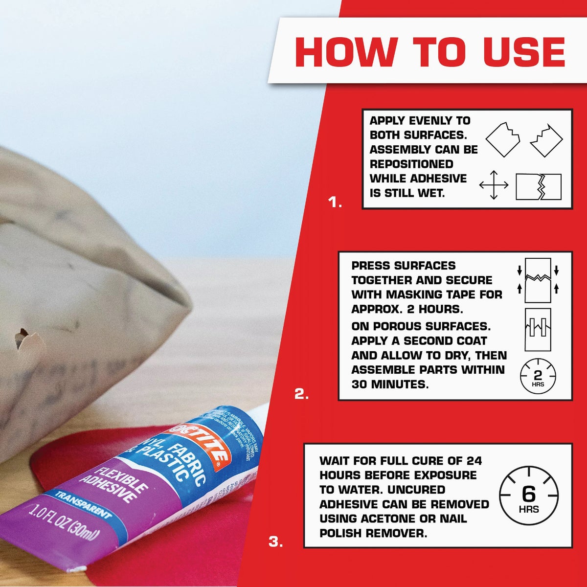 LOCTITE 1 Oz. Clear Vinyl, Fabric, & Plastic Flexible Repair Adhesive Image 3