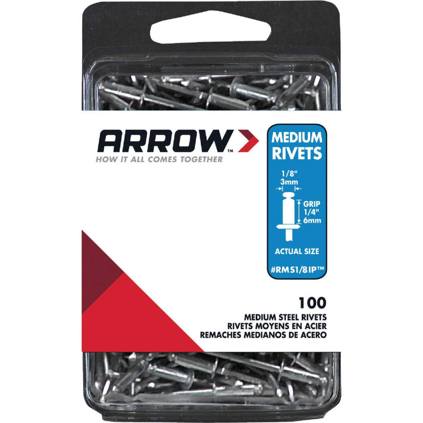 Arrow 1/8 In. x 1/4 In. Steel Rivet (100-Count) Image 1