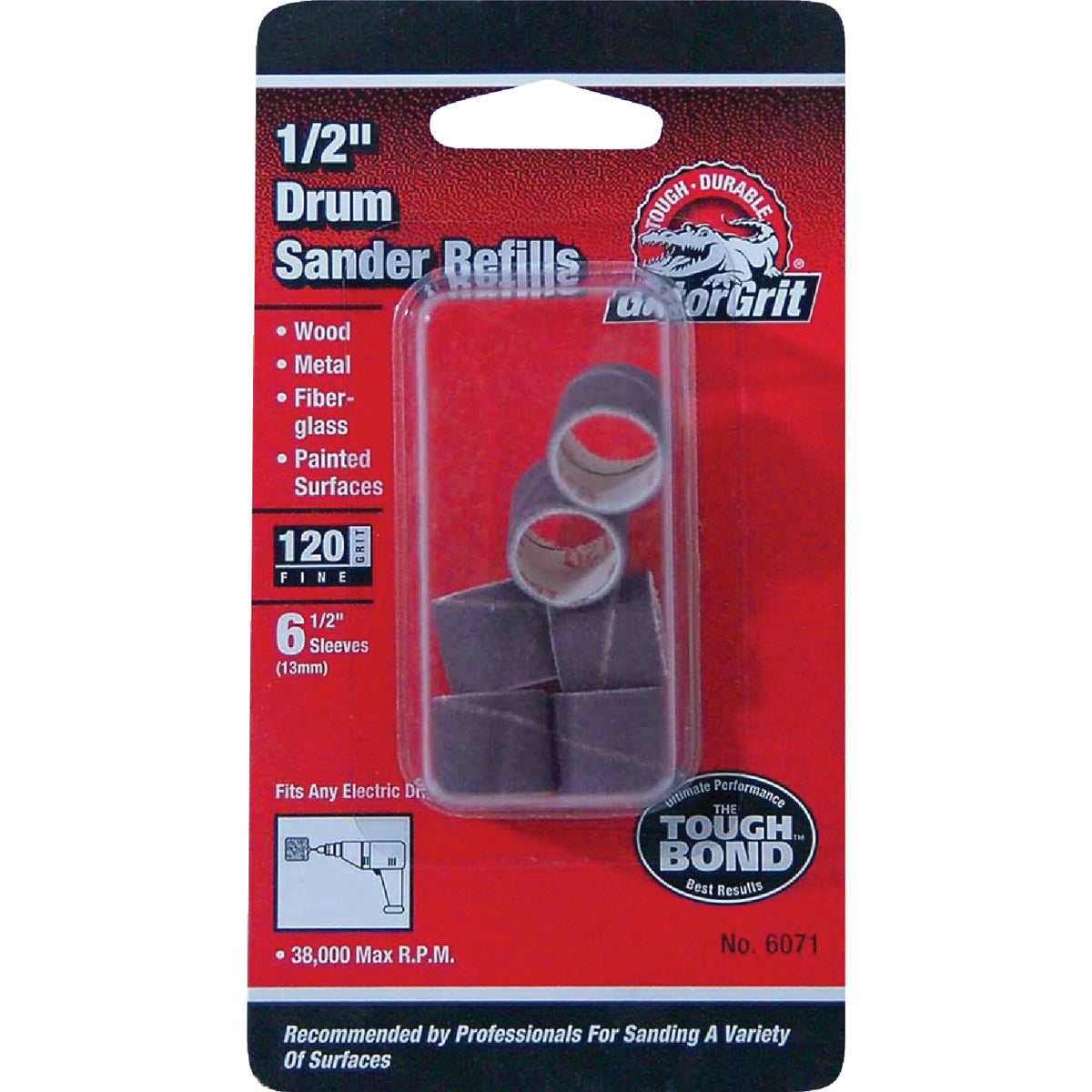 Gator Blade 1/2 In. x 1/2 In. 120 Grit Drum Sander Refills (6-Pack)