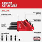 Milwaukee SAE/Metric Ball-End L-Style Hex Key Set (22-Piece) Image 3