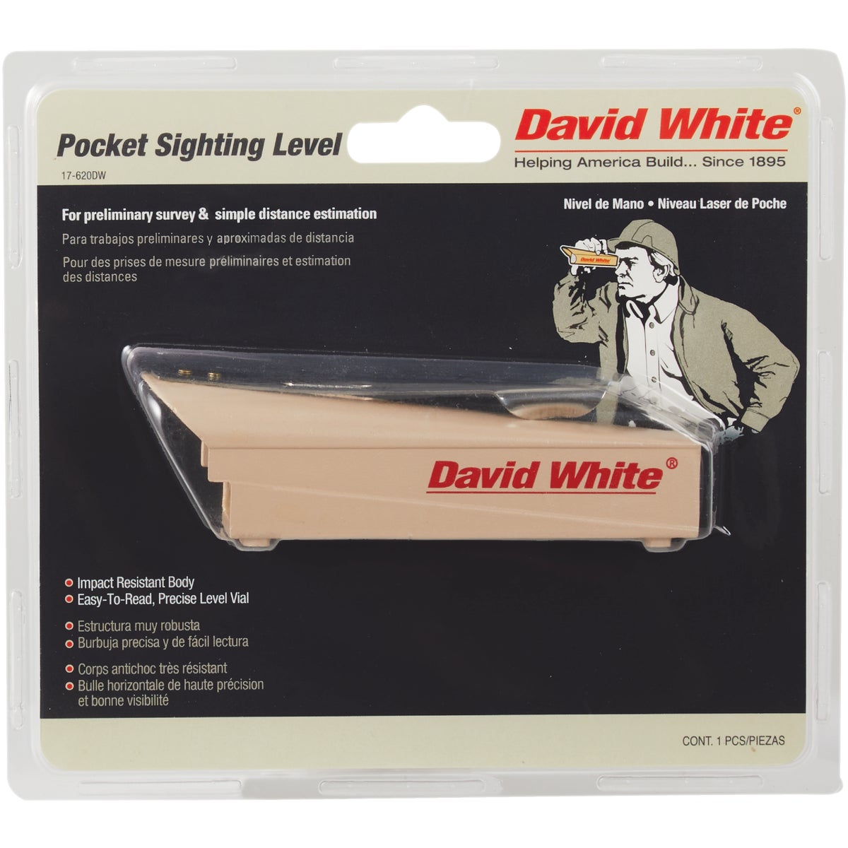 David White SitePro Hand Sight Level Image 2