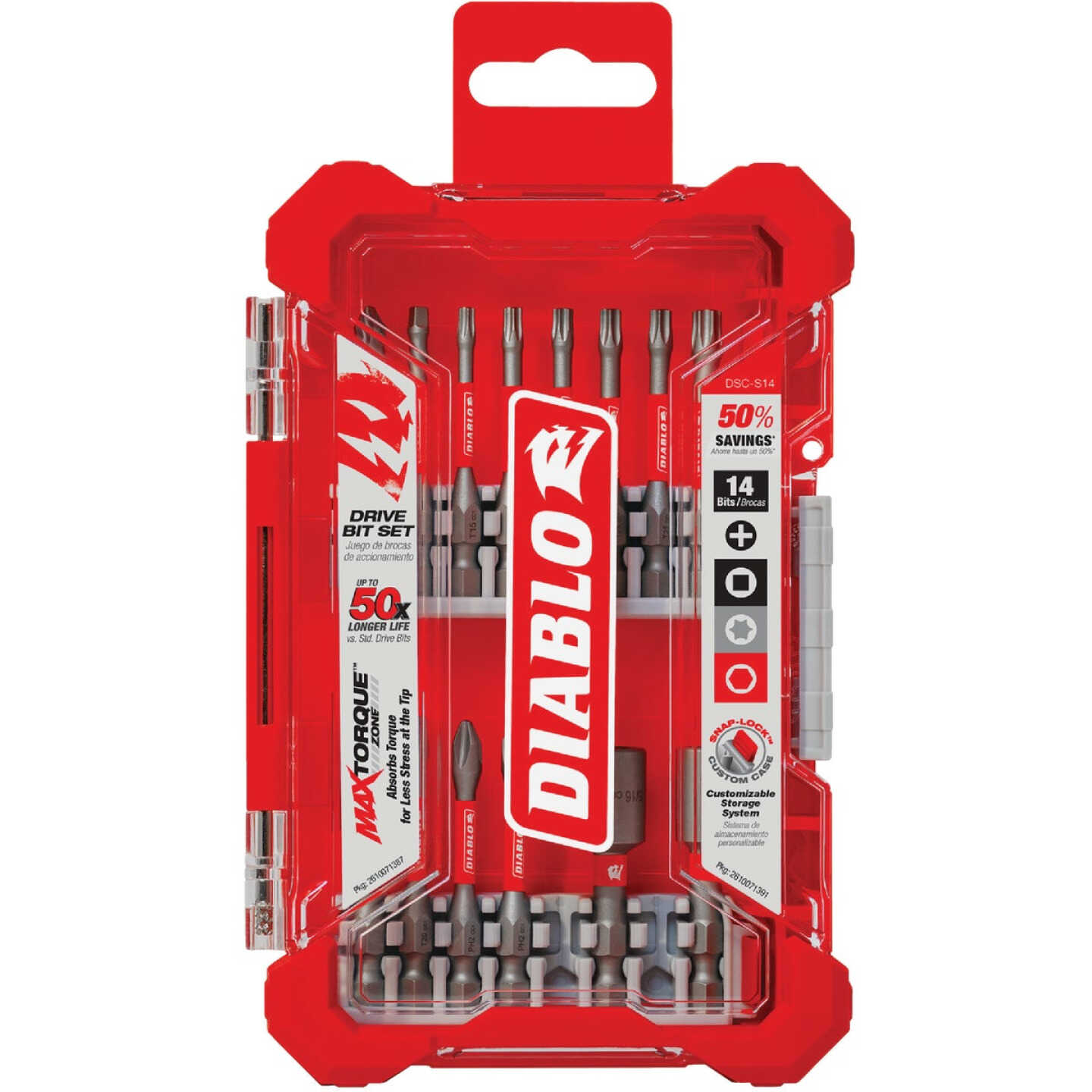 Diablo 14-Piece Impact Screwdriver Bit Set Image 1