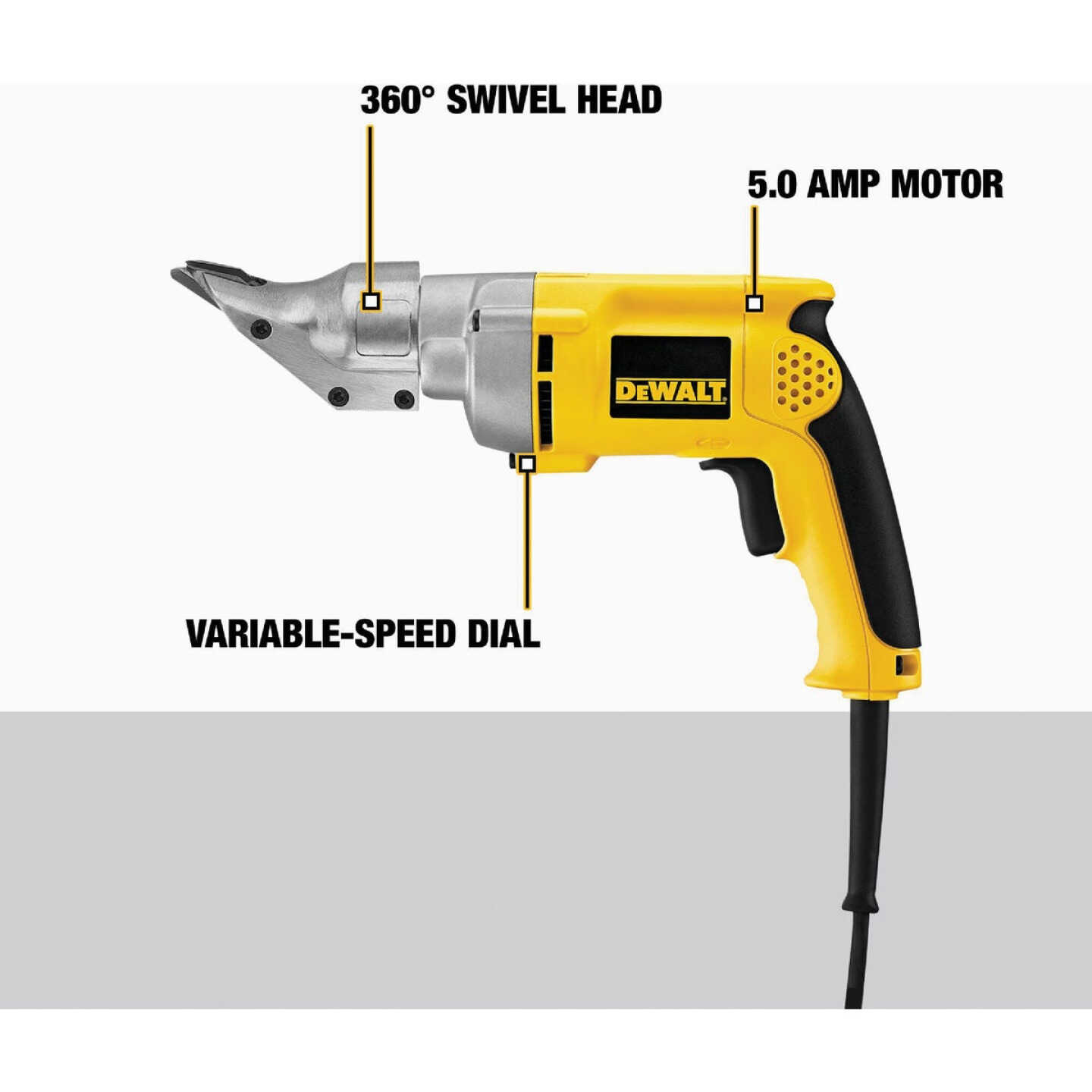 DEWALT 18-Gauge 5-Amp Swivel Head Shear Image 2