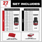 Milwaukee SHOCKWAVE Standard/Metric 1/2 In. Drive 6-Point Impact Driver Set with PACKOUT Organizer (27-Piece) Image 4