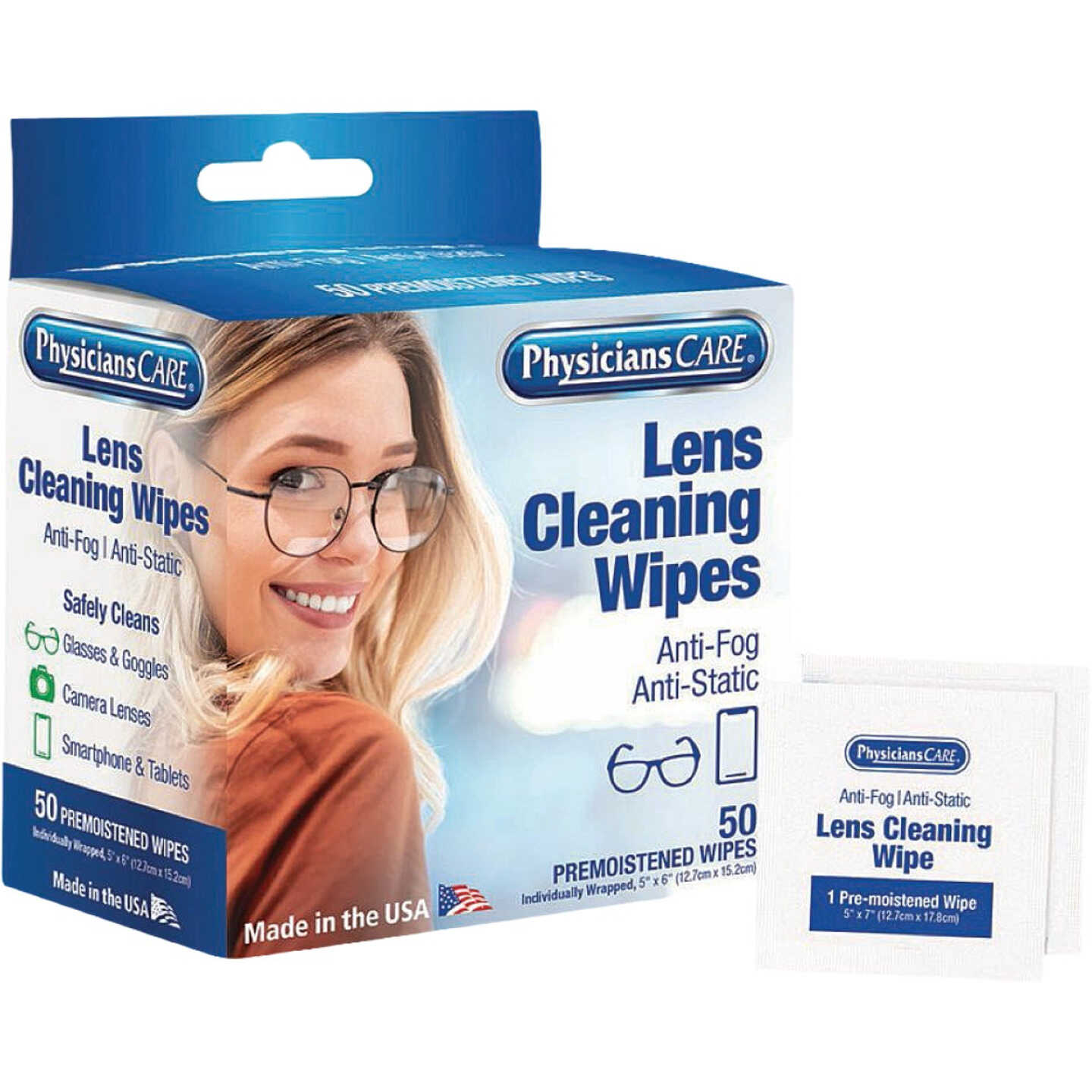 First Aid Only Lens Cleaning Wipe (50-Count) Image 1