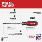 Milwaukee #3 x 6 In. Phillips Screwdriver with Cushion Grip Image 3