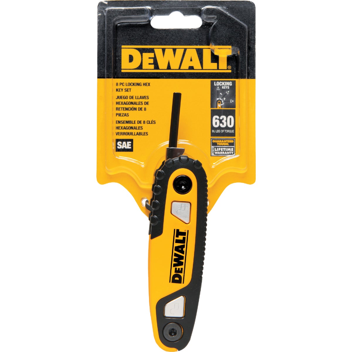 DEWALT SAE Folding and Locking Hex Key Set, 8-Piece Image 4