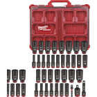 Milwaukee SHOCKWAVE Standard/Metric 3/8 In. Drive 6-Point Deep Impact Driver Set with PACKOUT Organizer (36-Piece) Image 5