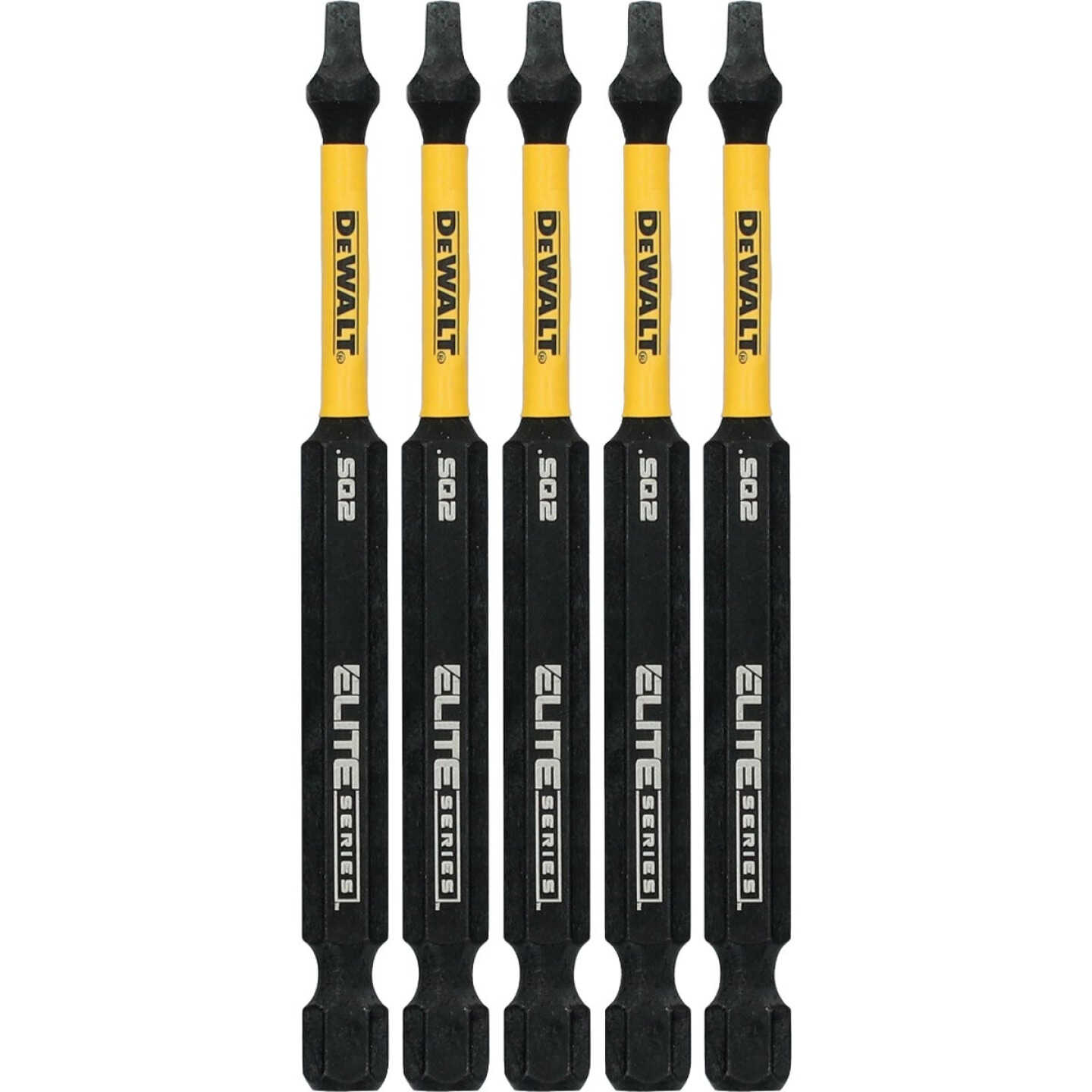 Dewalt Elite Series 1/4 In. x 3-1/2 In. Square Impact Driver Bit Set (5-Piece) Image 1