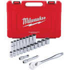 Milwaukee Standard 1/2 In. Drive 6-Point Ratchet & Socket Set (22-Piece) Image 1