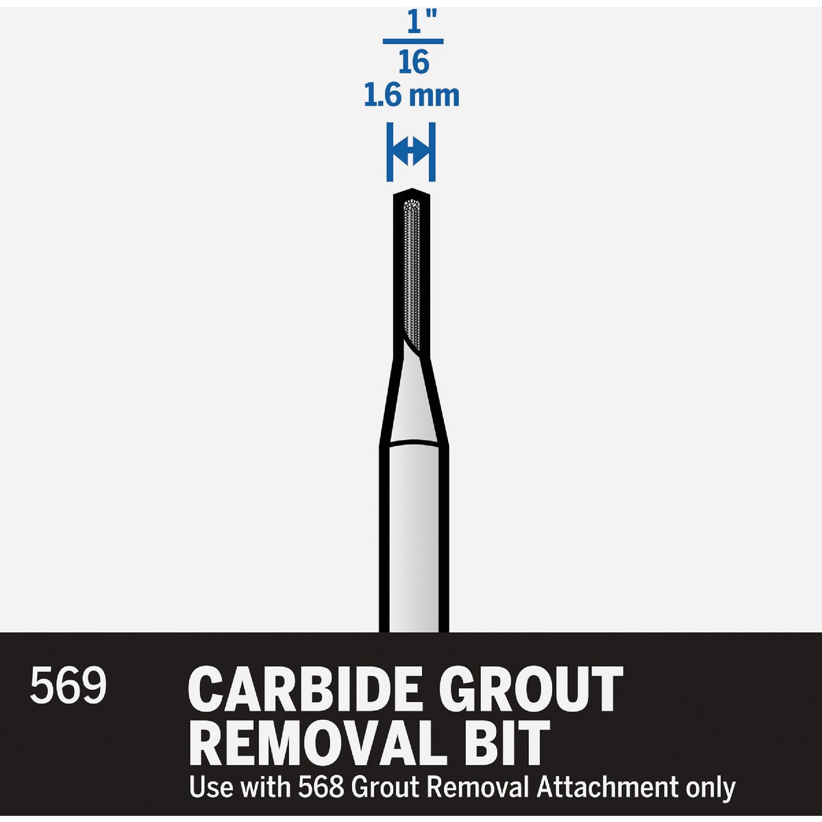 Dremel 1/16 In. Carbide Grout Removal Bit Image 4
