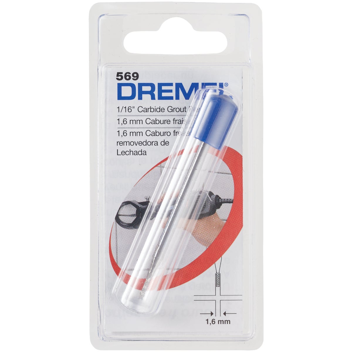 Dremel 1/16 In. Carbide Grout Removal Bit Image 5